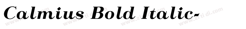 Calmius Bold Italic字体转换